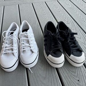 2 pairs Womens Adidas Nizza Platform Sneakers size 8.5